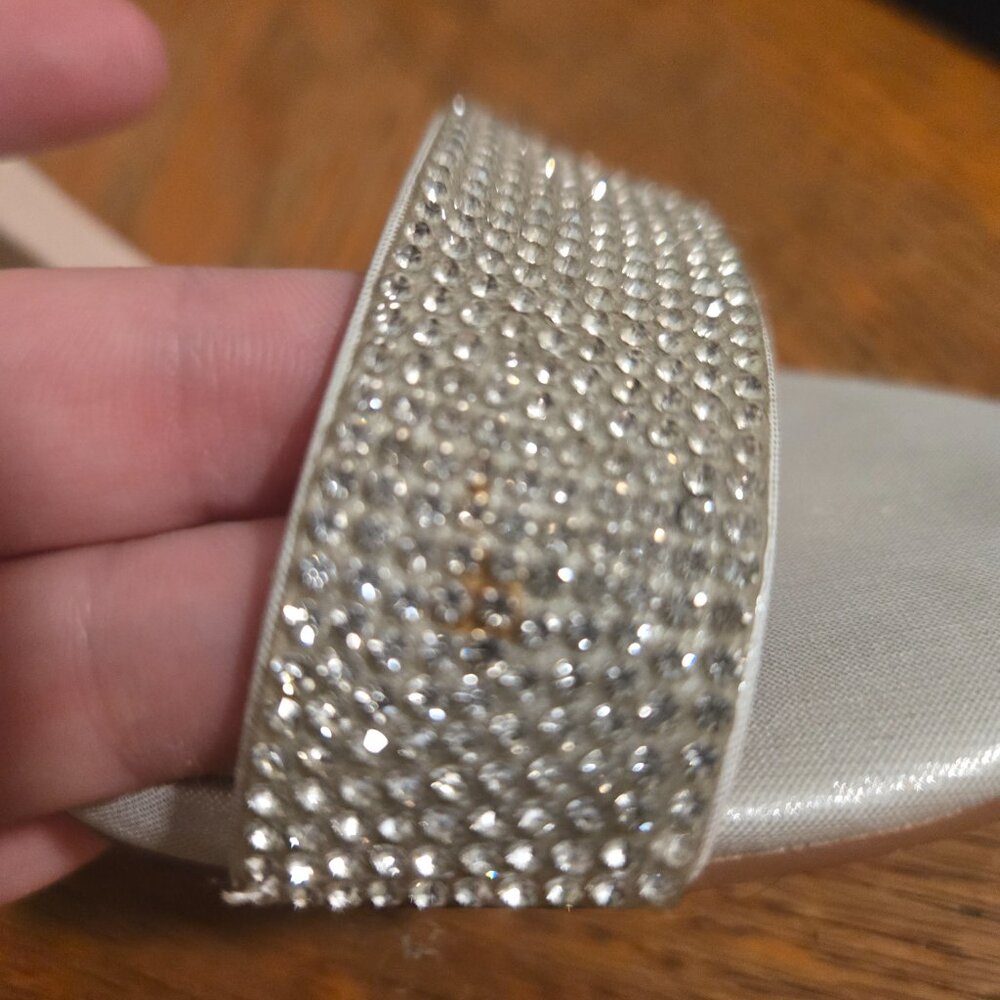 Sparkly Minimalist Ankle Strap Block Heel Sandals… - image 7